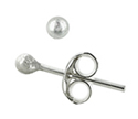 sterling silver 2mm ball or bead earrings