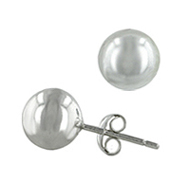 sterling silver 9mm ball or bead earrings